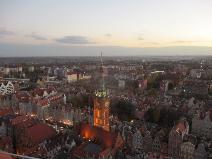 view from mariacka tower gdansk